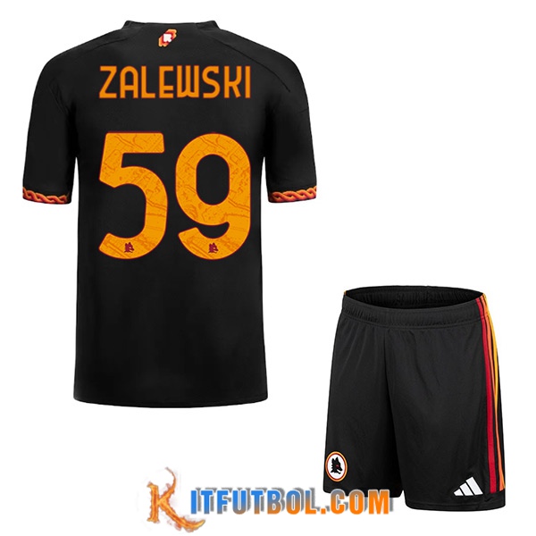 Camisetas De Futbol AS Roma (ZALEWSKI #59) Ninoss 2023/2024 Tercera