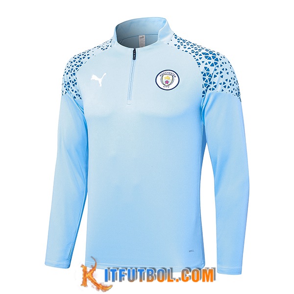 Sudadera De Entrenamiento Manchester City Azul Claro 2023/2024
