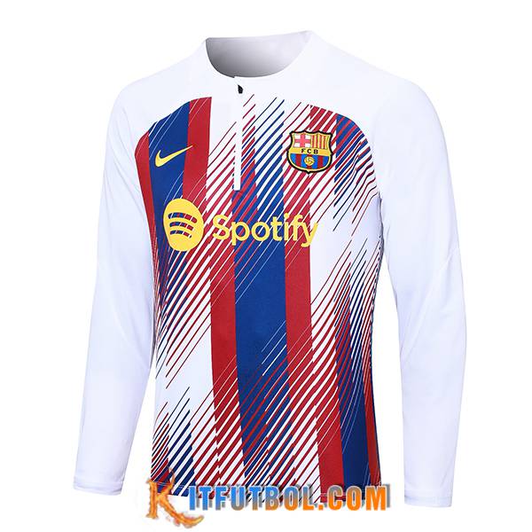 Sudadera De Entrenamiento FC Barcelona Blanco 2023/2024