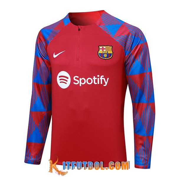 Sudadera De Entrenamiento FC Barcelona Rojo 2023/2024