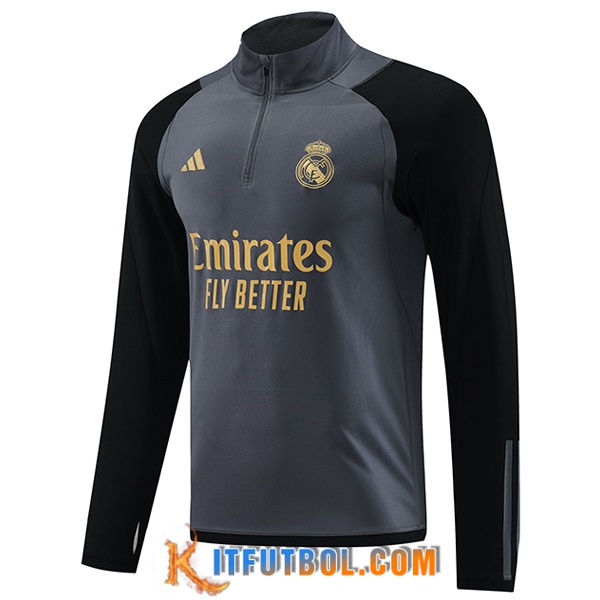 Sudadera De Entrenamiento Real Madrid Gris 2023/2024