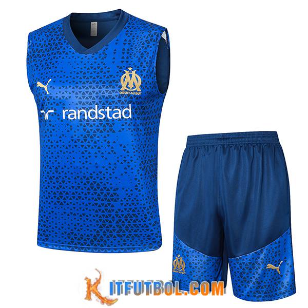 Camiseta Entrenamiento sin mangas + Cortos Marsella Azul 2023/2024