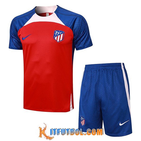 Camiseta Entrenamiento + Cortos Atletico Madrid Rojo 2023/2024 -04
