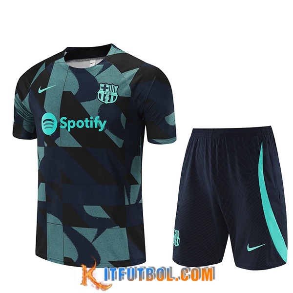 Camiseta Entrenamiento + Cortos FC Barcelona Azul marino 2023/2024 -02