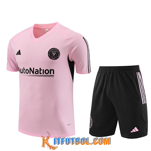 Camiseta Entrenamiento + Cortos Inter Miami CF Rosa 2023/2024 -02