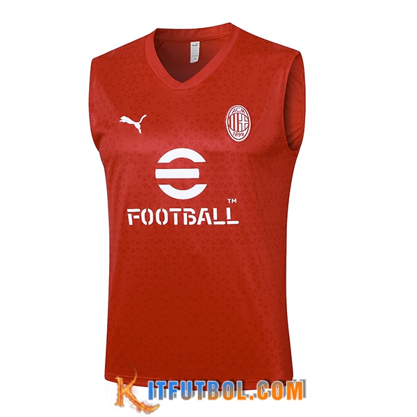 Chalecos De Futbol AC Milan Rojo 2023/2024