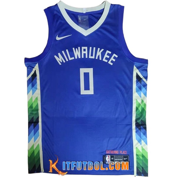 Camisetas De Futbol Milwaukee Bucks (LILLARD #0) 2023/24 Azul