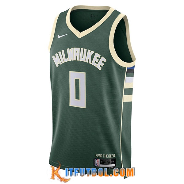Camisetas De Futbol Milwaukee Bucks (LILLARD #0) 2023/24 Verde