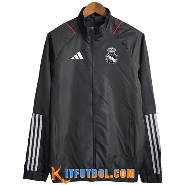Rompevientos Real Madrid Negro 2023/2024