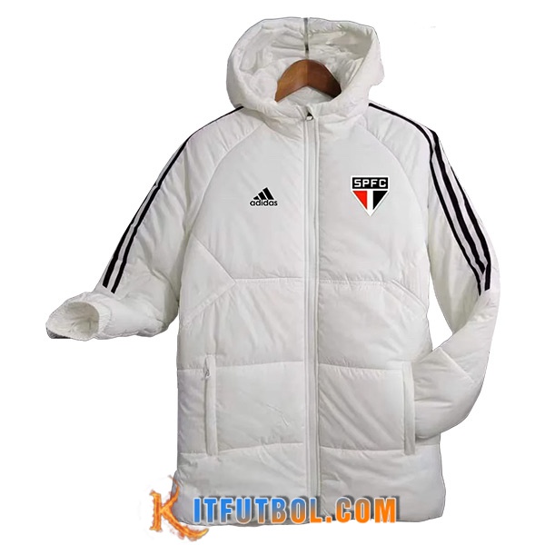 Nueva Plumas Con Capucha Sao Paulo FC Blanco 2023/2024 -03