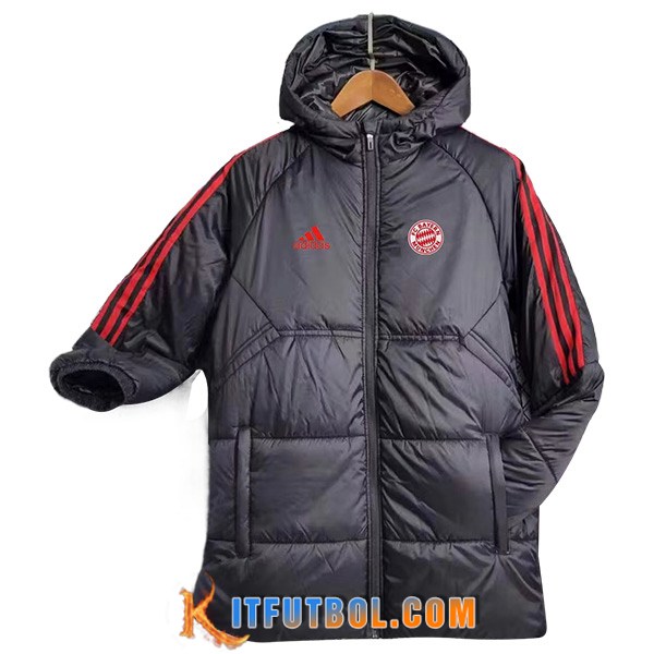 Nueva Plumas Con Capucha Bayern Munich Negro 2023/2024