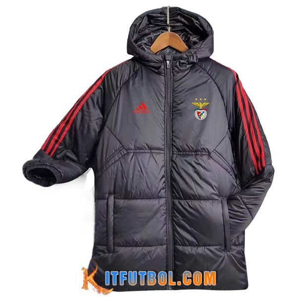 Nueva Plumas Con Capucha Benfica Negro 2023/2024
