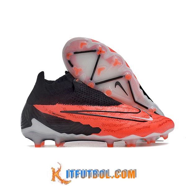 Nike Botas De Fútbol Phantom GX Elite DF Link FG Negro/Rojo