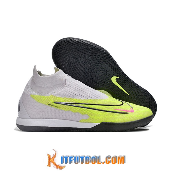 Nike Botas De Fútbol Phantom GX Elite DF Link IC Blanco/Verde