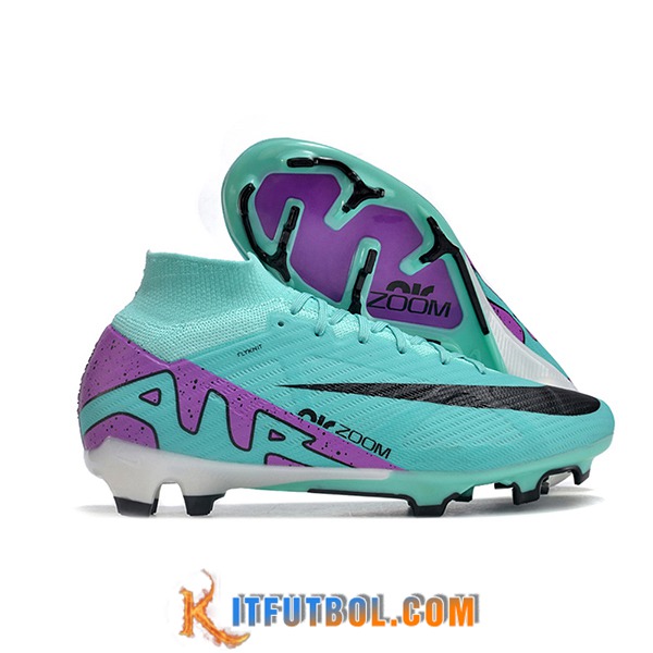 Nike Botas De Fútbol Air Zoom Mercurial Superfly IX Elite FG Verde/Negro/Violeta