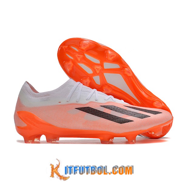 Adidas Botas De Fútbol X CRAZYFAST MESSI.1 FG BOOTS Blanco/Negro/Naranja