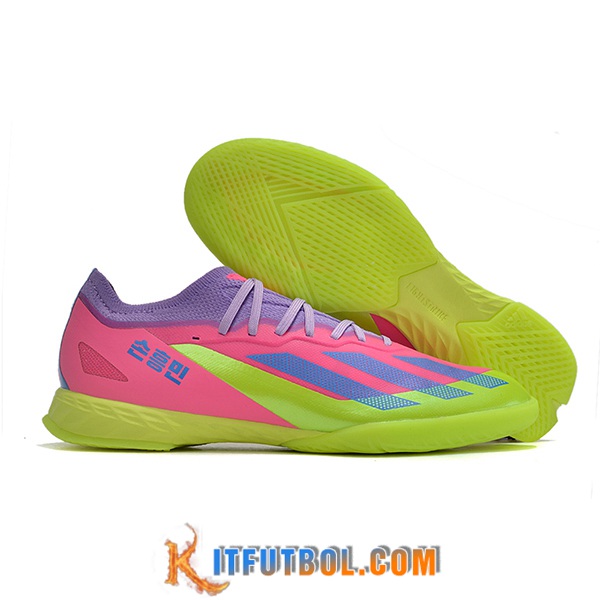 Adidas Botas De Fútbol X CRAZYFAST.1 IC BOOTS Verde/Violeta/Rosa
