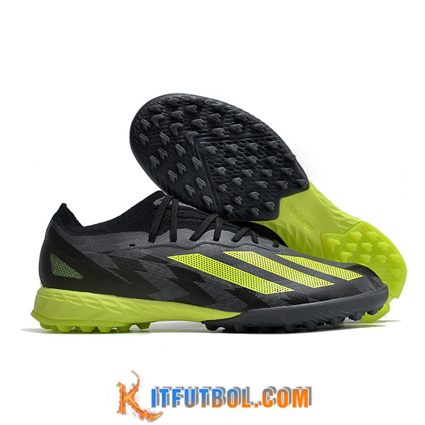 Adidas Botas De Fútbol X CRAZYFAST.1 TF BOOTS Verde/Gris/Negro
