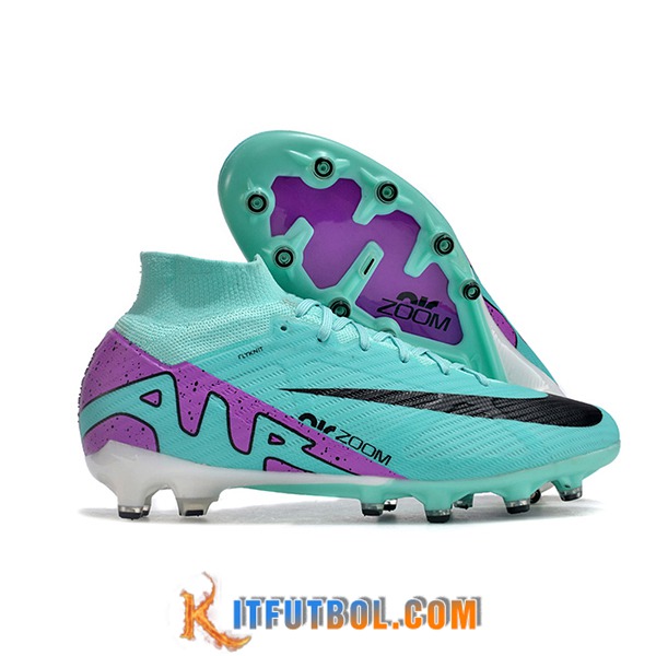 Nike Botas De Fútbol Air Zoom Mercurial Superfly IX Elite AG Verde/Violeta