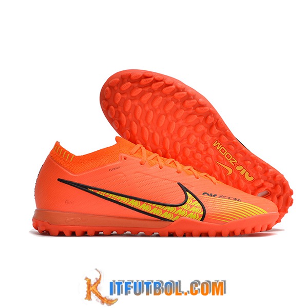 Nike Botas De Fútbol Air Zoom Mercurial Vapor XV Elite TF Naranja/Amarillo