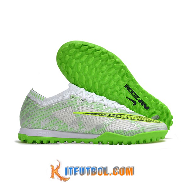 Nike Botas De Fútbol Air Zoom Mercurial Vapor XV Elite TF Blanco/Verde