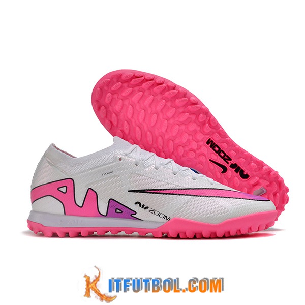 Nike Botas De Fútbol Air Zoom Mercurial Vapor XV Elite TF Blanco/Rosa