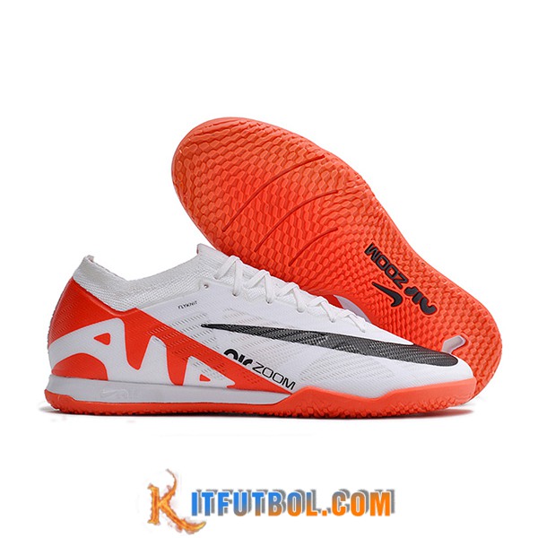 Nike Botas De Fútbol Air Zoom Mercurial Vapor XV Elite IC Blanco/Negro/Naranja