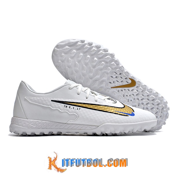 Nike Botas De Fútbol Phantom GX Academy TF Blanco/Amarillo