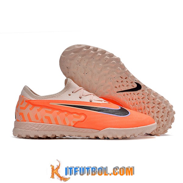 Nike Botas De Fútbol React Phantom GX Pro TF Naranja/Negro