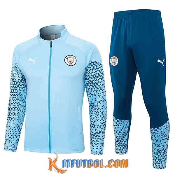 Chandal Equipos De Futbol - Chaqueta Manchester City Azul Claro 2023/2024