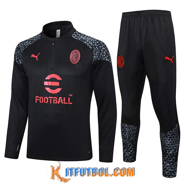 Chandal Equipos De Futbol AC Milan Negro 2023/2024 -04
