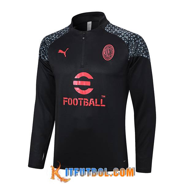 Sudadera De Entrenamiento AC Milan Negro 2023/2024