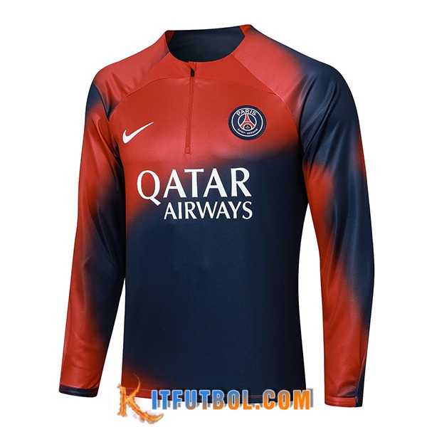 Sudadera De Entrenamiento PSG Rojo/Azul 2023/2024