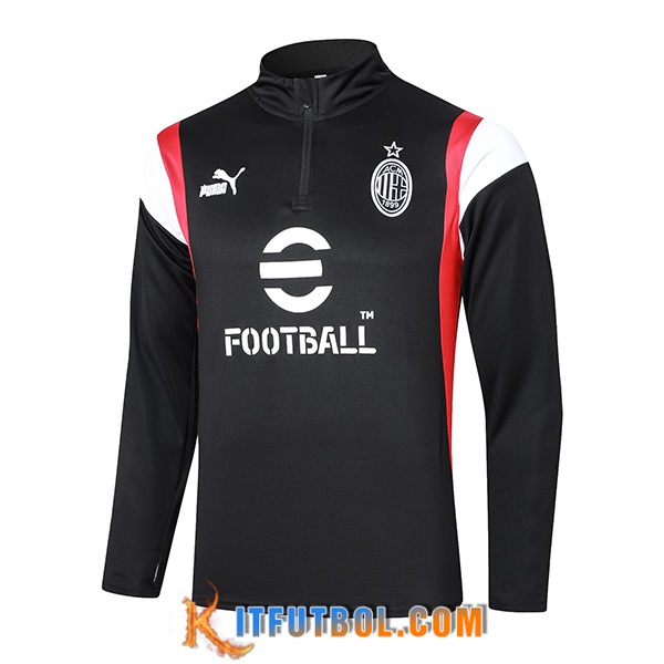 Sudadera De Entrenamiento AC Milan Negro 2023/2024 -02