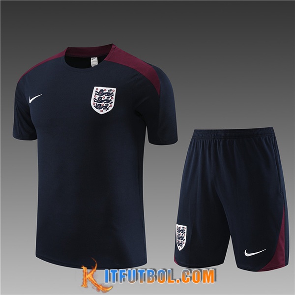 Camiseta Entrenamiento + Cortos Inglaterra Ninos Azul marino 2023/2024