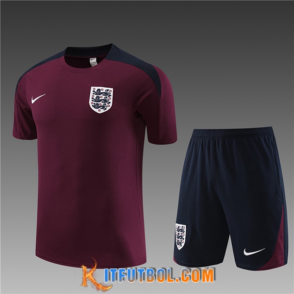 Camiseta Entrenamiento + Cortos Inglaterra Ninos Rojo 2023/2024
