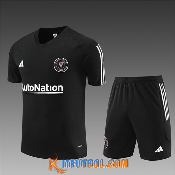 Camiseta Entrenamiento + Cortos Inter Miami CF Ninos Negro 2023/2024