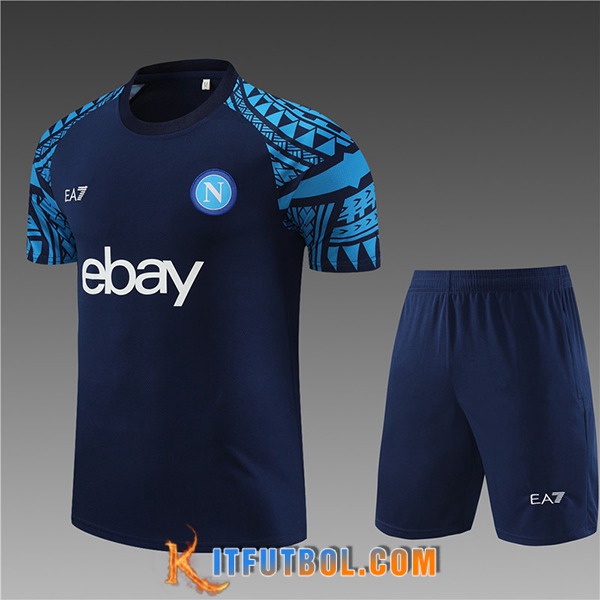 Camiseta Entrenamiento + Cortos Naples Ninos Azul marino 2023/2024
