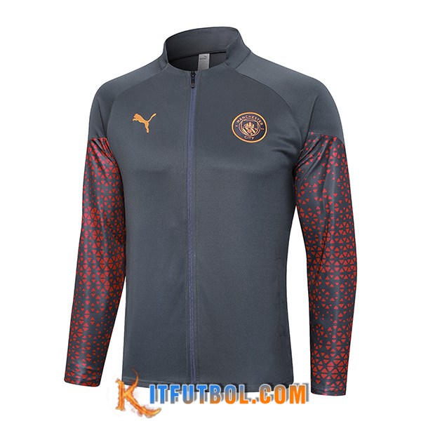 Chaquetas Futbol Manchester City Gris Oscuro 2023/2024