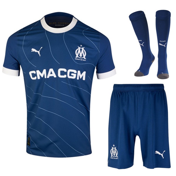 Camisetas Futbol Marsella Segunda (Cortos + Calcetines) 2023/2024