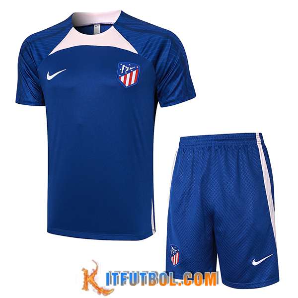 Camiseta Entrenamiento + Cortos Atletico Madrid Azul 2023/2024