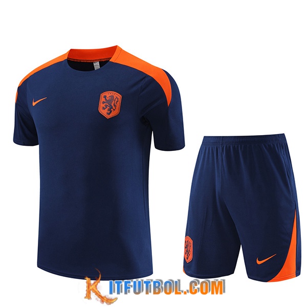 Camiseta Entrenamiento + Cortos Países Bajos Azul marino 2023/2024