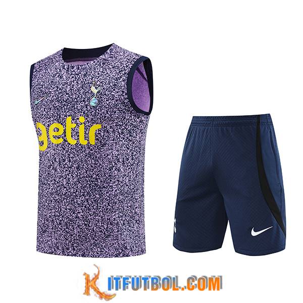 Camiseta Entrenamiento sin mangas + Cortos Tottenham Hotspur Violeta 2023/2024 -03