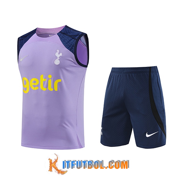 Camiseta Entrenamiento sin mangas + Cortos Tottenham Hotspur Violeta 2023/2024 -02