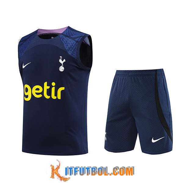 Camiseta Entrenamiento sin mangas + Cortos Tottenham Hotspur Azul marino 2023/2024 -02