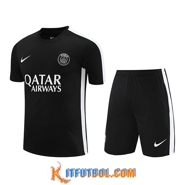 Camiseta Entrenamiento + Cortos PSG Negro 2023/2024 -03