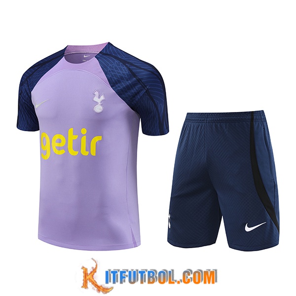 Camiseta Entrenamiento + Cortos Tottenham Hotspur Violeta 2023/2024 -03