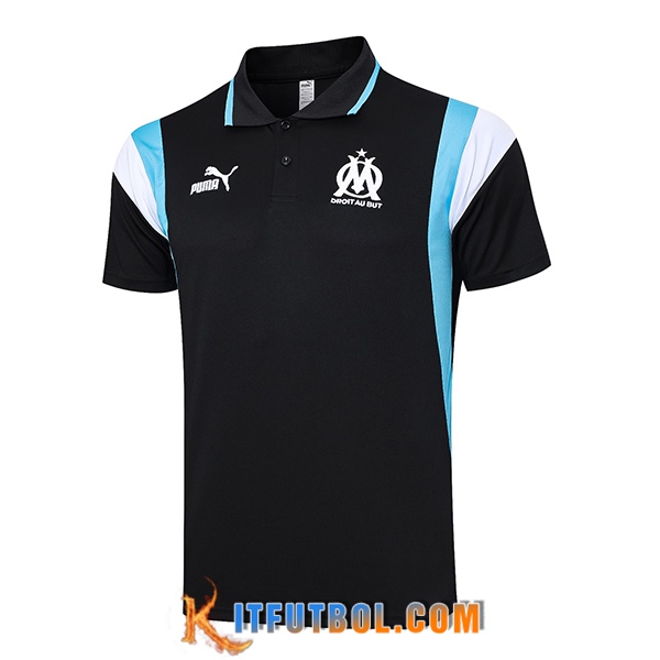 Camiseta Polo Marsella Negro 2023/2024