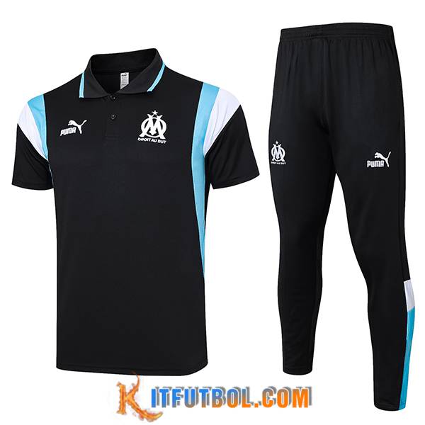 Camiseta Polo Marsella Negro 2023/2024