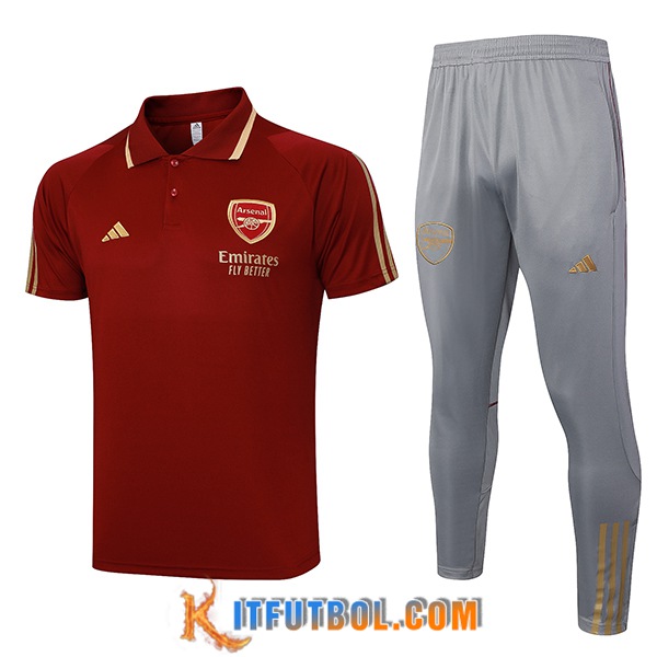 Camiseta Polo Arsenal Rojo 2023/2024